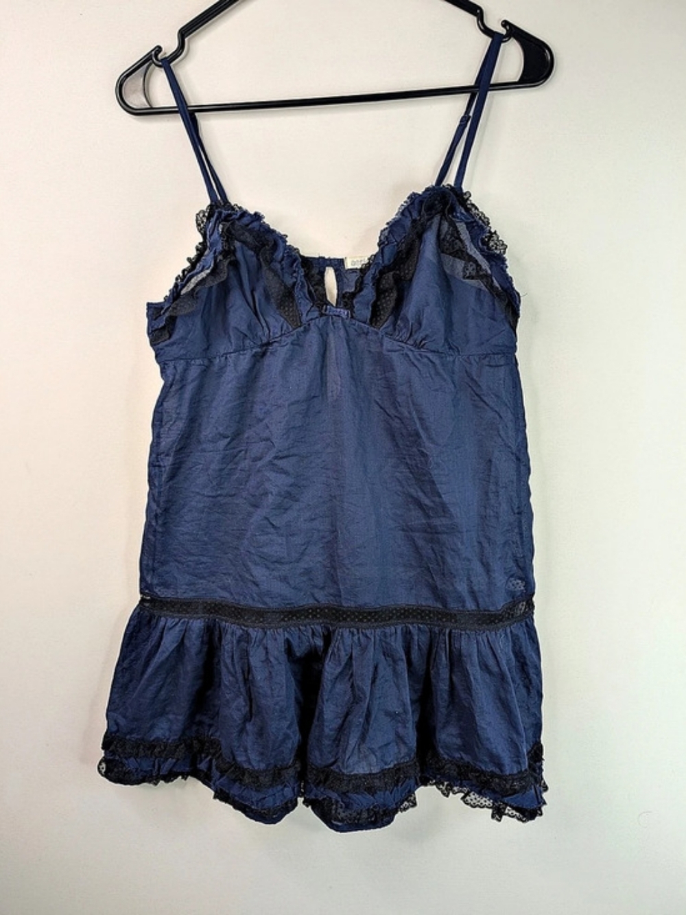 Aerie Navy Lace Trim Camisole Baby doll